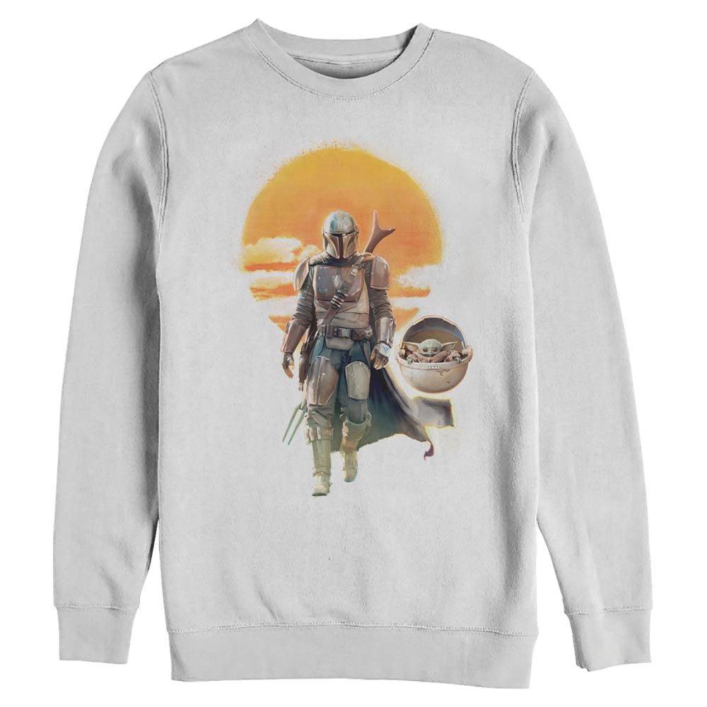 Star Wars The Mandalorian The Child Into The Sunset Sweatshirt, WHITE, hi-res