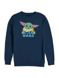 Star Wars The Mandalorian The Child Profile Logo Sweatshirt, NAVY, hi-res
