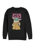 Star Wars The Mandalorian The Child Stance Logo Sweatshirt, BLACK, hi-res