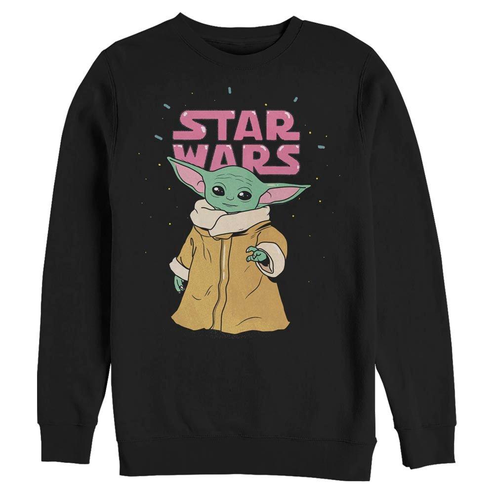 Star Wars The Mandalorian The Child Stance Logo Sweatshirt, BLACK, hi-res