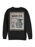 Plus Size Star Wars The Mandalorian The Child Unknown Wanted Poster Sweatshirt, BLACK, hi-res