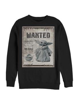 Plus Size Star Wars The Mandalorian The Child Unknown Wanted Poster Sweatshirt, , hi-res