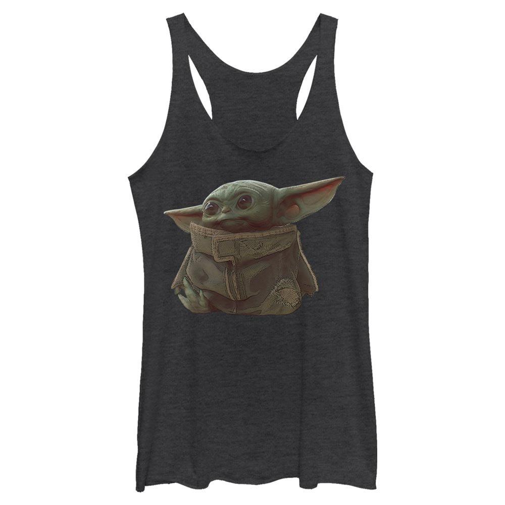 Star Wars The Mandalorian The Child Ball Thief Womens Tank Top, BLK HTR, hi-res