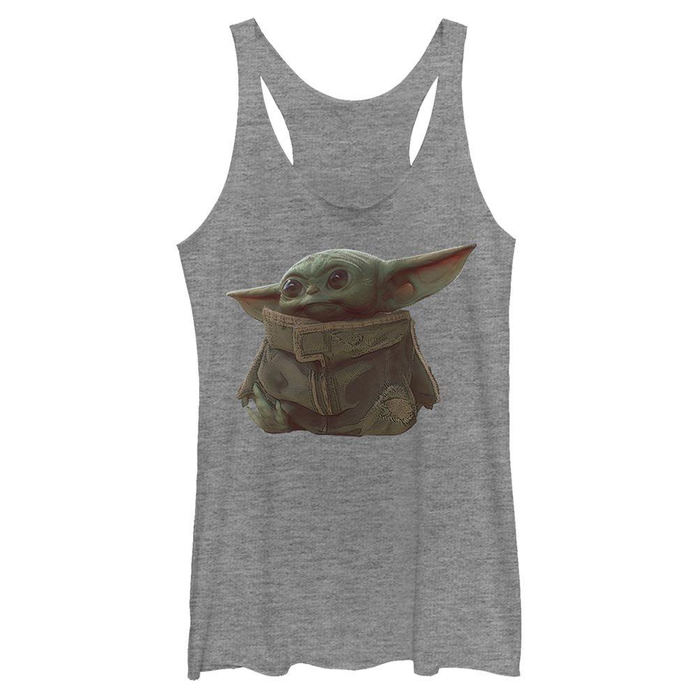 Star Wars The Mandalorian The Child Ball Thief Womens Tank Top, GRAY HTR, hi-res