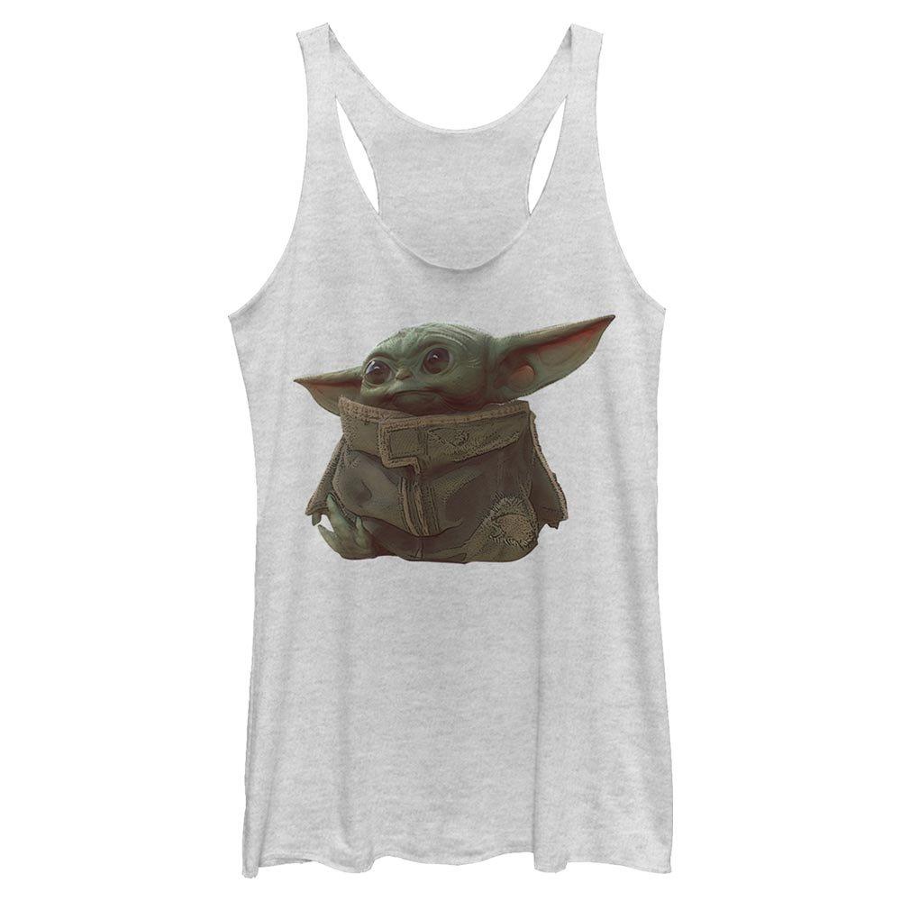 Star Wars The Mandalorian The Child Ball Thief Womens Tank Top, WHITE HTR, hi-res