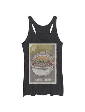Star Wars The Mandalorian The Child Vintage Poster Womens Tank Top, , hi-res