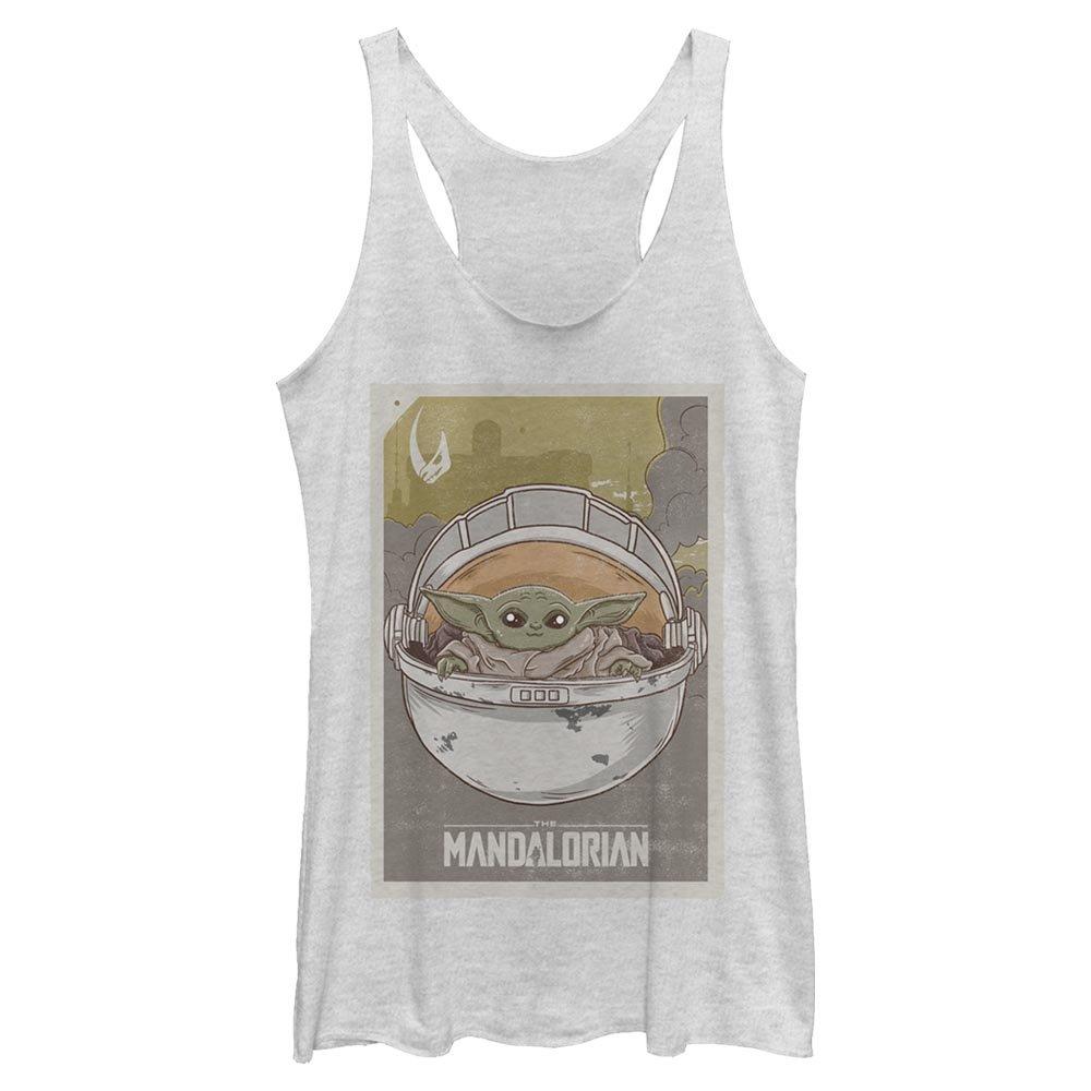 Star Wars The Mandalorian The Child Vintage Poster Womens Tank Top, , hi-res