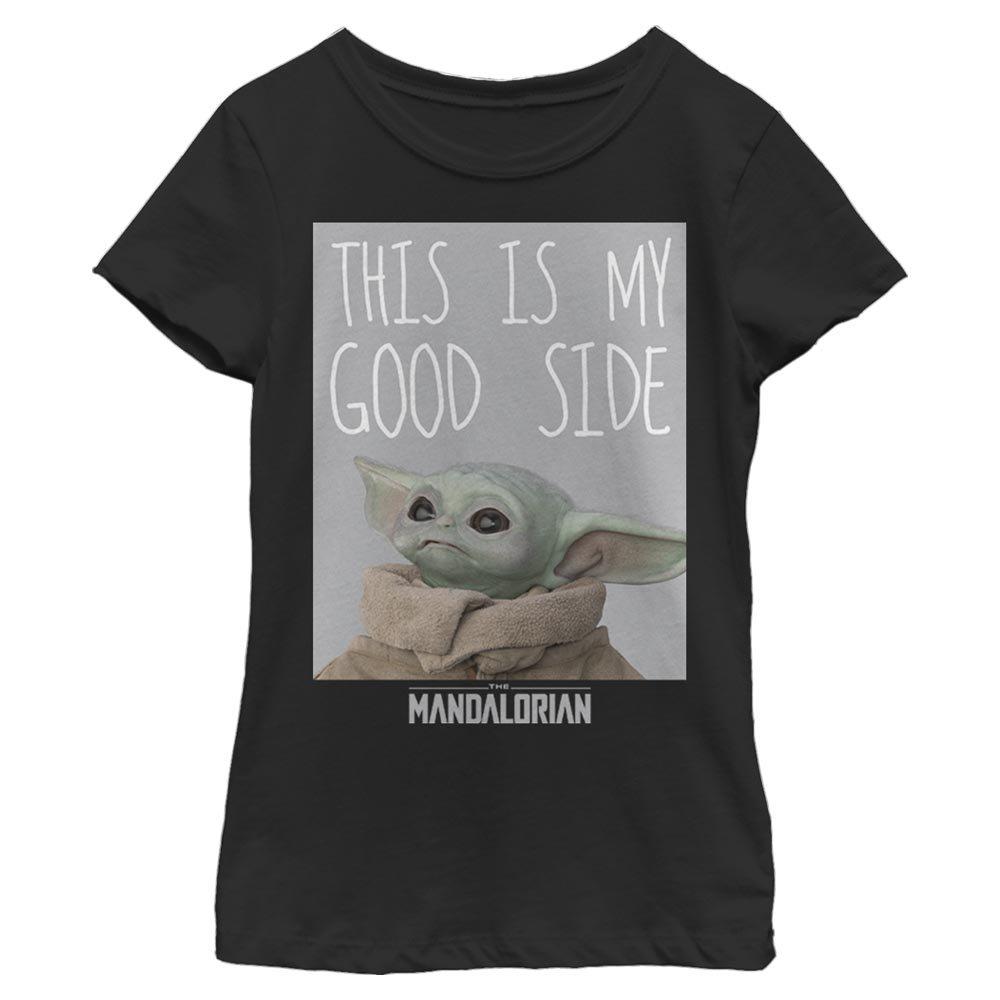 Star Wars The Mandalorian The Child Good Side Youth Girls T-Shirt, BLACK, hi-res