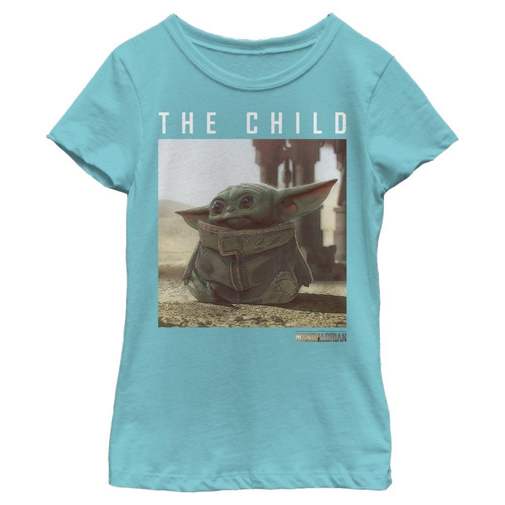 Star Wars The Mandalorian The Child Square Scene Youth Girls T-Shirt, TAHI BLUE, hi-res