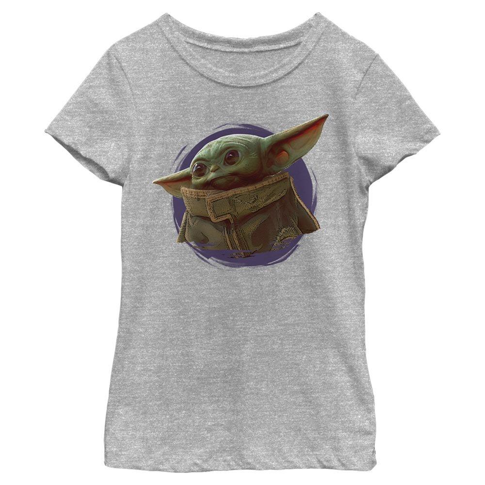 Star Wars The Mandalorian The Child Purple Ball Youth Girls T-Shirt, ATH HTR, hi-res