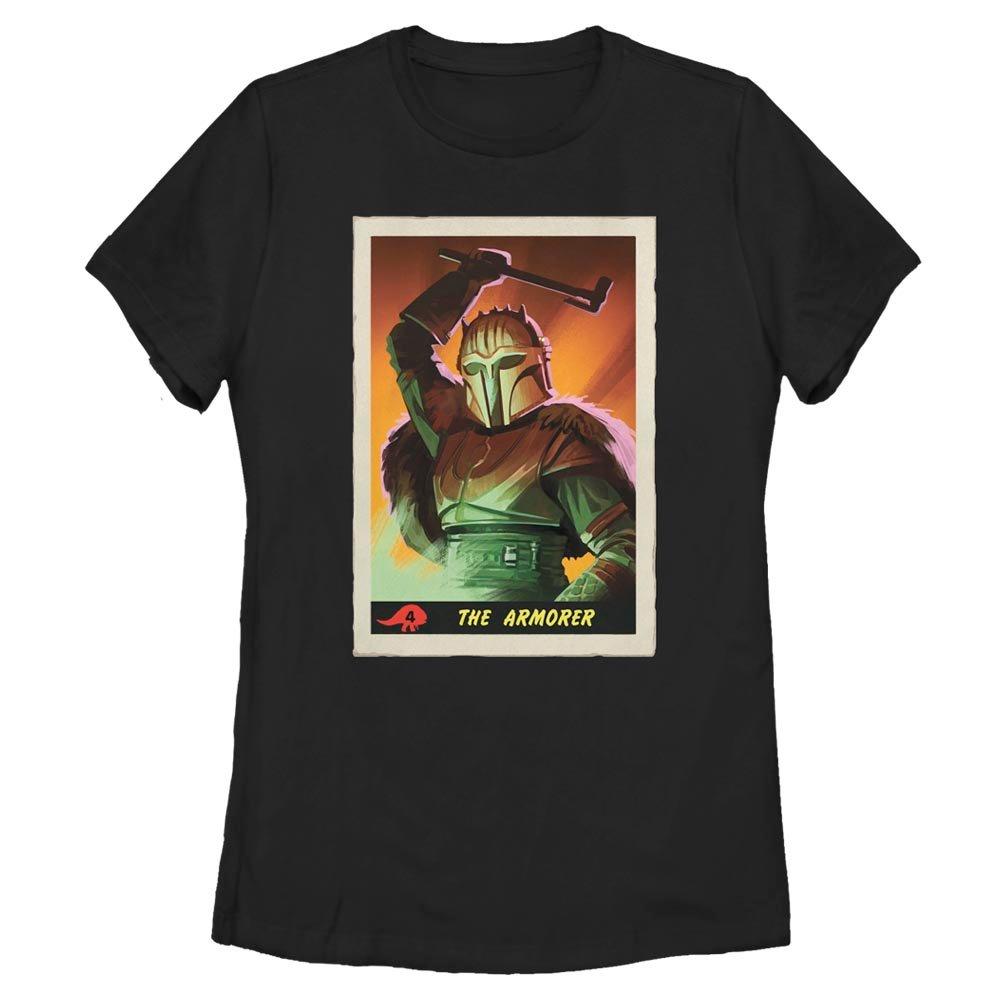 Star Wars The Mandalorian Armorer Card Womens T-Shirt, BLACK, hi-res