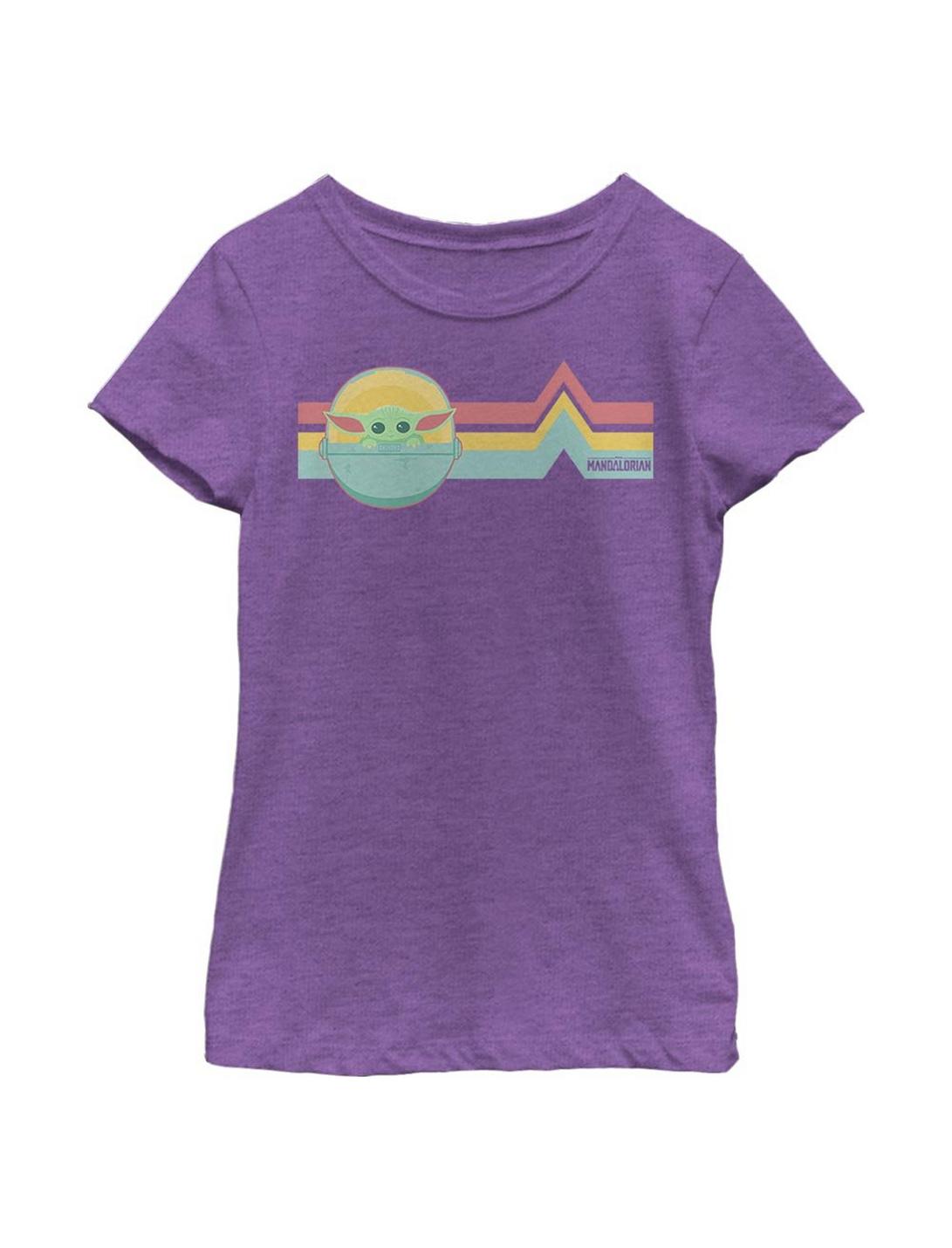 Star Wars The Mandalorian The Child Rainbow Pulse Youth Girls T-Shirt, PURPLE BERRY, hi-res