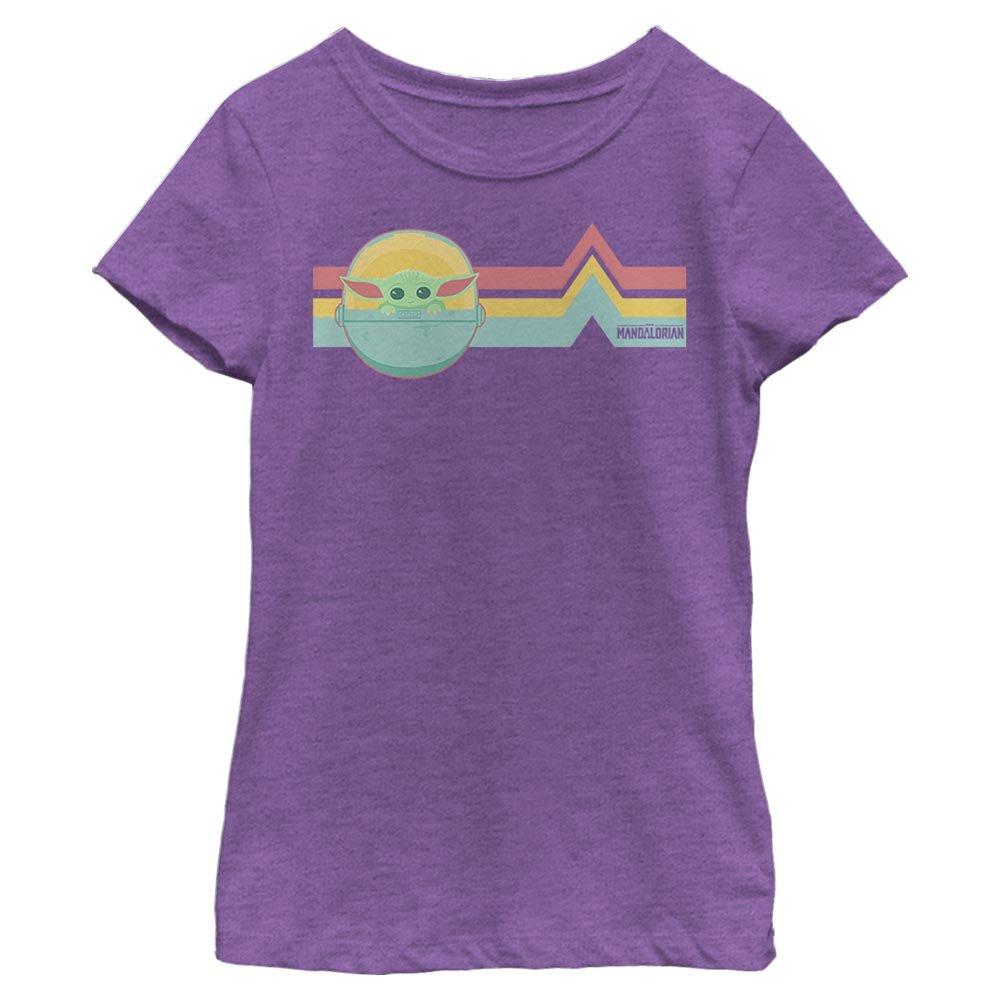 Star Wars The Mandalorian The Child Rainbow Pulse Youth Girls T-Shirt, PURPLE BERRY, hi-res