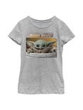Star Wars The Mandalorian The Child Small Box Youth Girls T-Shirt, ATH HTR, hi-res