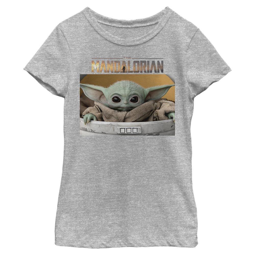 Star Wars The Mandalorian The Child Small Box Youth Girls T-Shirt, ATH HTR, hi-res