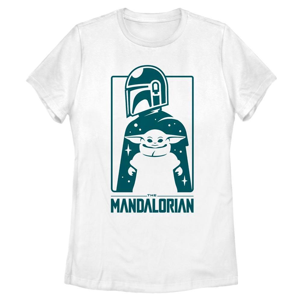 Star Wars The Mandalorian The Child Starry Silhouette Womens T-Shirt, WHITE, hi-res