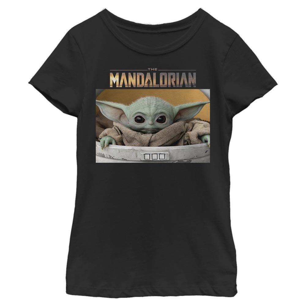 Star Wars The Mandalorian The Child Small Box Youth Girls T-Shirt, BLACK, hi-res