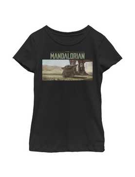Star Wars The Mandalorian The Child Landscape Scene Youth Girls T-Shirt, , hi-res