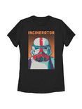 Star Wars The Mandalorian Halftone Incinerator Womens T-Shirt, BLACK, hi-res