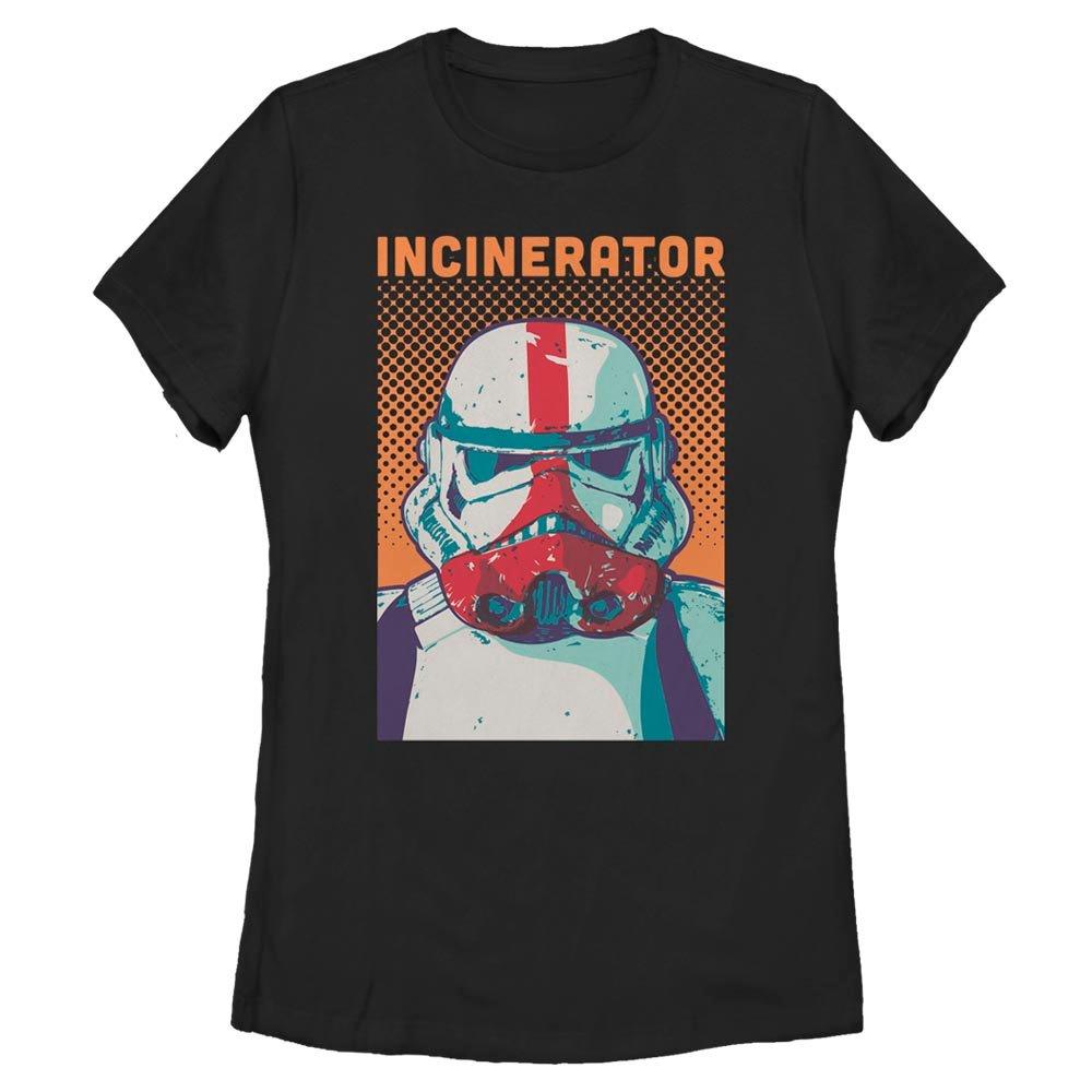 Star Wars The Mandalorian Halftone Incinerator Womens T-Shirt, BLACK, hi-res