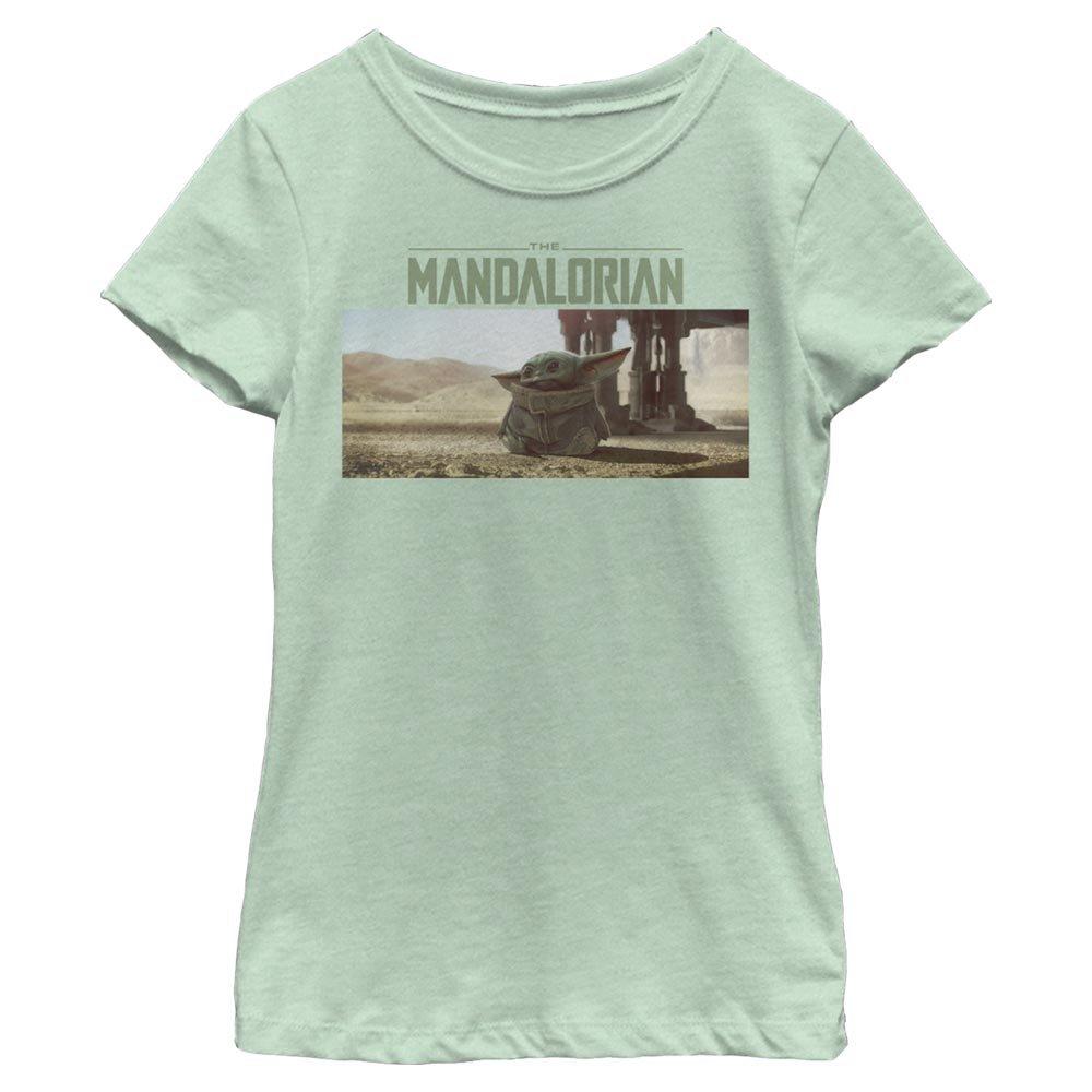 Star Wars The Mandalorian The Child Landscape Scene Youth Girls T-Shirt, MINT, hi-res