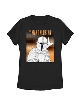 Star Wars The Mandalorian Halftone Hunter Womens T-Shirt, , hi-res