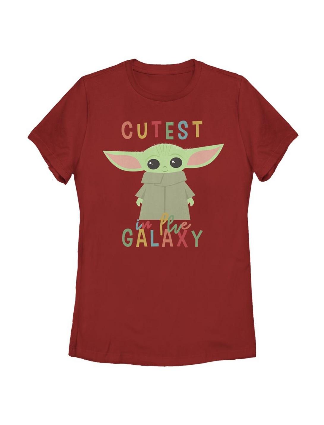 Star Wars The Mandalorian The Child Cutest Little Child Womens T-Shirt, RED, hi-res
