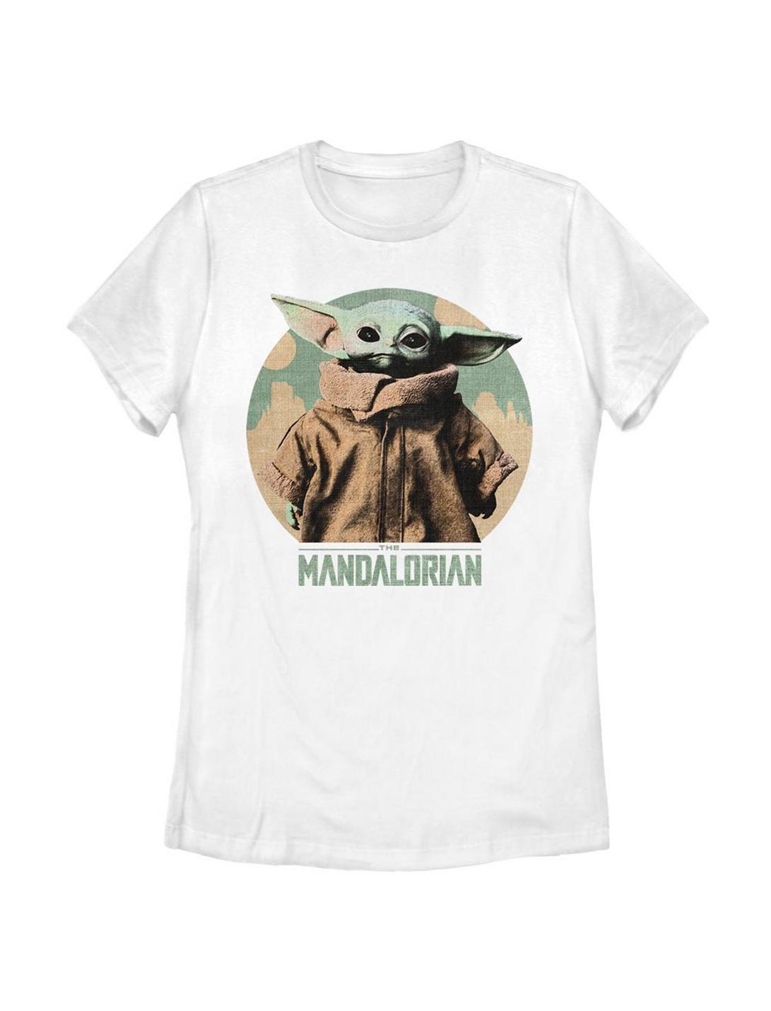 Star Wars The Mandalorian The Child Light Vintage Womens T-Shirt, WHITE, hi-res