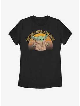 Star Wars The Mandalorian The Child Sunset Armed And Dangerous Womens T-Shirt, , hi-res
