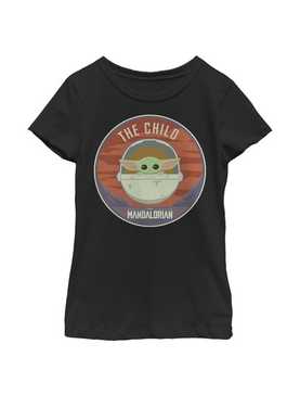 Star Wars The Mandalorian The Child Bassinet Badge Youth Girls T-Shirt, , hi-res
