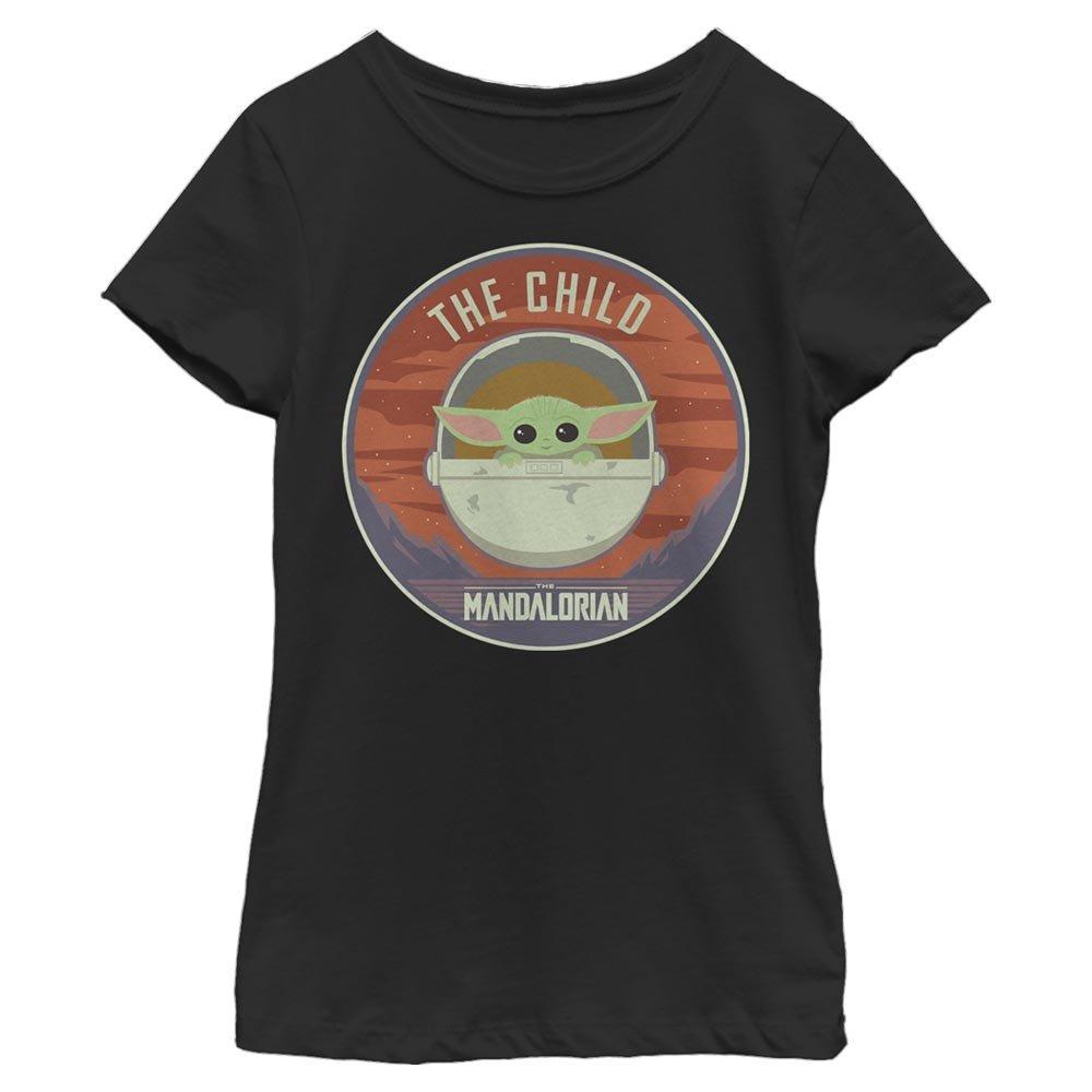 Star Wars The Mandalorian The Child Bassinet Badge Youth Girls T-Shirt, , hi-res