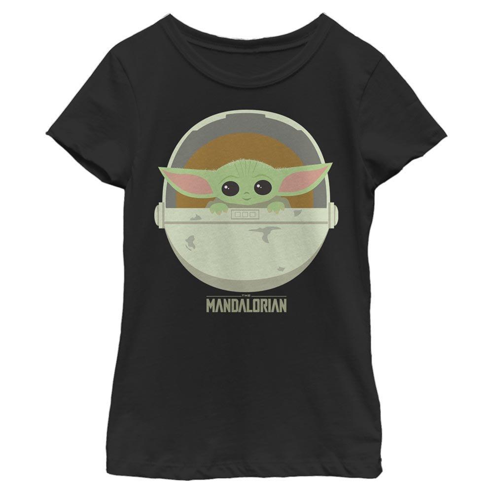 Star Wars The Mandalorian The Child Cute Bassinet Youth Girls T-Shirt, BLACK, hi-res