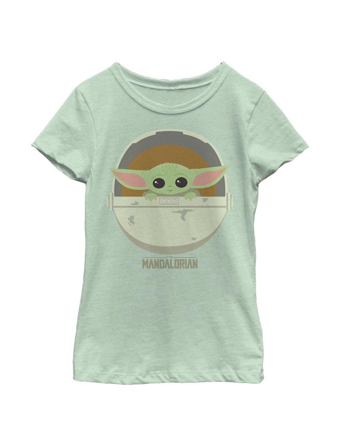 Plus Size Star Wars The Mandalorian The Child Cute Bassinet Youth Girls T-Shirt, MINT, hi-res