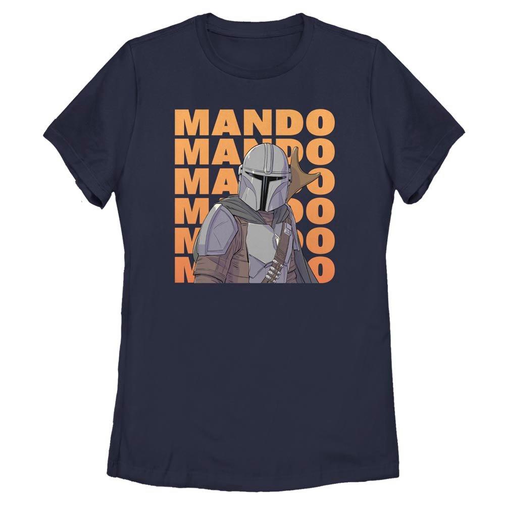 Star Wars The Mandalorian Stack Text Womens T-Shirt, NAVY, hi-res