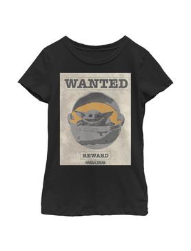 Star Wars The Mandalorian The Child Wanted Reward Poster Youth Girls T-Shirt, , hi-res
