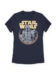 Star Wars The Mandalorian Retro Mando Womens T-Shirt, NAVY, hi-res