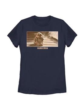 Plus Size Star Wars The Mandalorian The Child Sepia Scene Womens T-Shirt, , hi-res