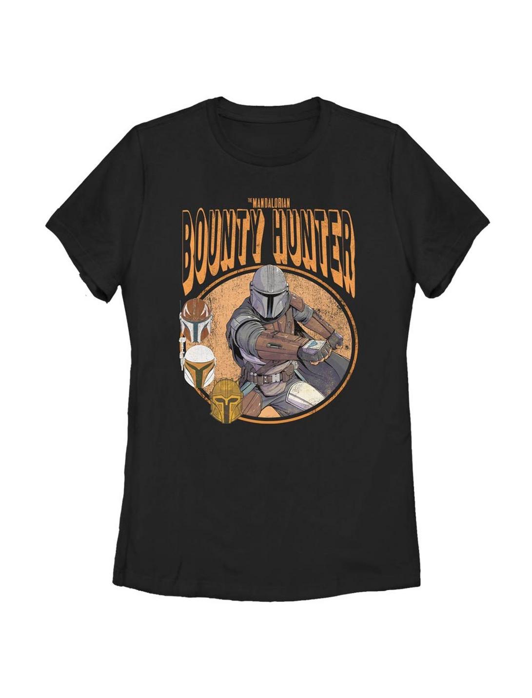 Star Wars The Mandalorian Bounty Hunter Comic Womens T-Shirt, BLACK, hi-res