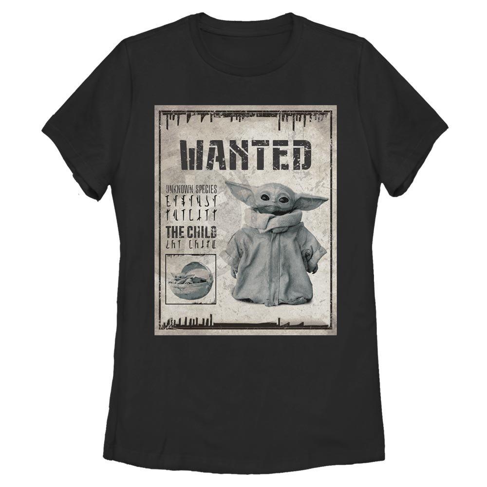 Star Wars The Mandalorian The Child Unknown Wanted Poster Womens T-Shirt, BLACK, hi-res