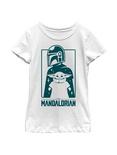 Star Wars The Mandalorian The Child Starry Silhouette Youth Girls T-Shirt, WHITE, hi-res
