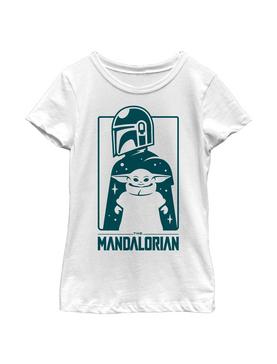 Plus Size Star Wars The Mandalorian The Child Starry Silhouette Youth Girls T-Shirt, , hi-res