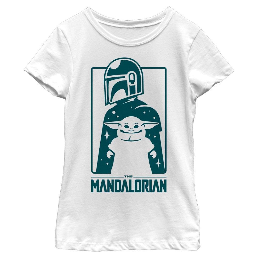 Star Wars The Mandalorian The Child Starry Silhouette Youth Girls T-Shirt, WHITE, hi-res