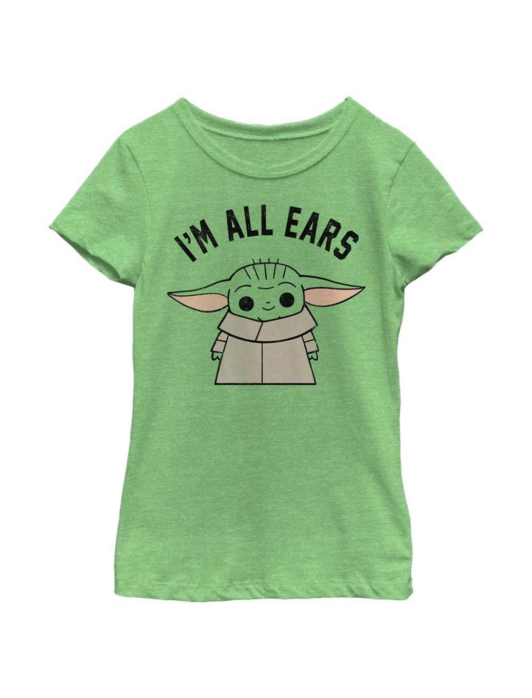 Plus Size Star Wars The Mandalorian The Child All Ears Youth Girls T-Shirt, GREEN APPLE, hi-res