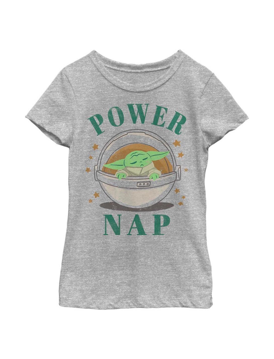 Plus Size Star Wars The Mandalorian The Child Power Nap Youth Girls T-Shirt, ATH HTR, hi-res