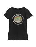 Star Wars The Mandalorian The Child Little One Youth Girls T-Shirt, BLACK, hi-res