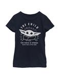 Star Wars The Mandalorian The Child Little One Youth Girls T-Shirt, NAVY, hi-res