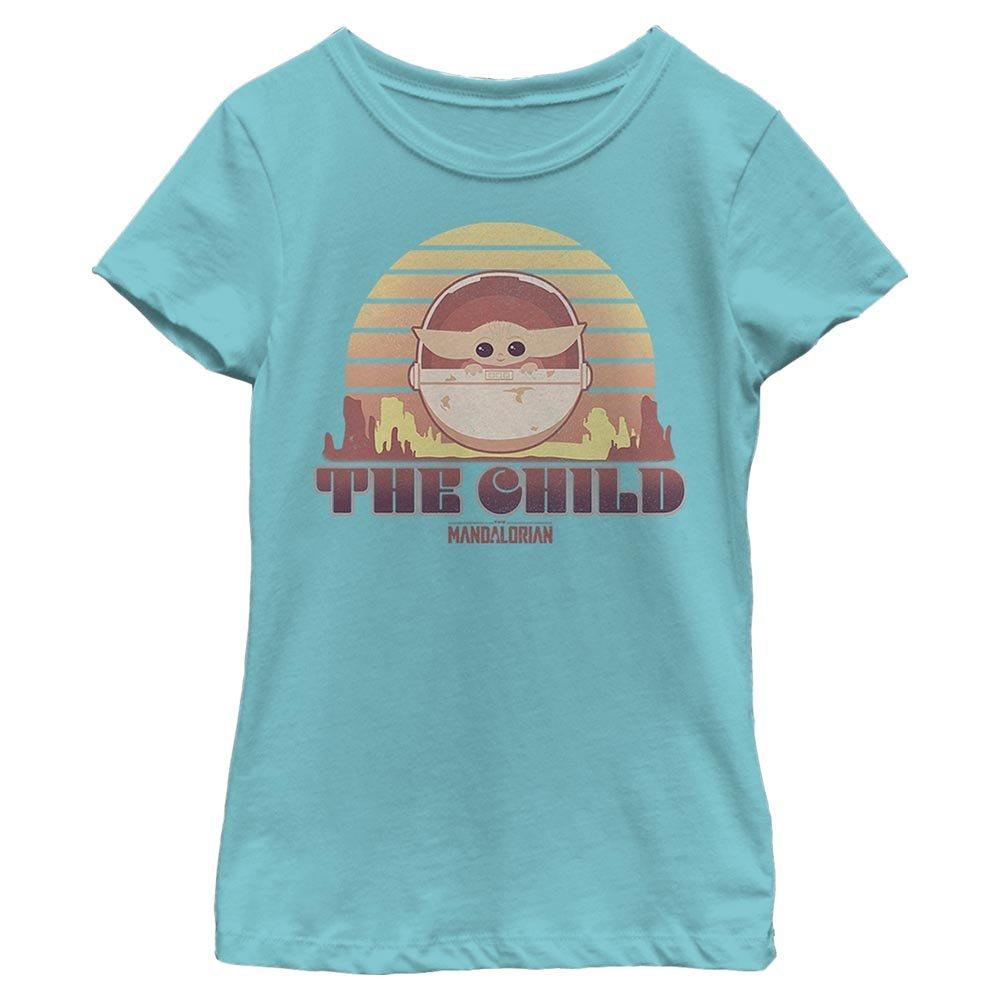 Star Wars The Mandalorian The Child Sunset Youth Girls T-Shirt, TAHI BLUE, hi-res