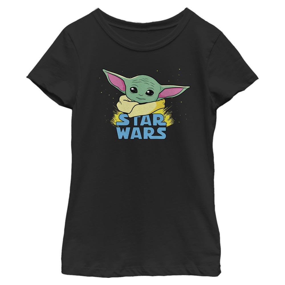 Star Wars The Mandalorian The Child Profile Logo Youth Girls T-Shirt, BLACK, hi-res