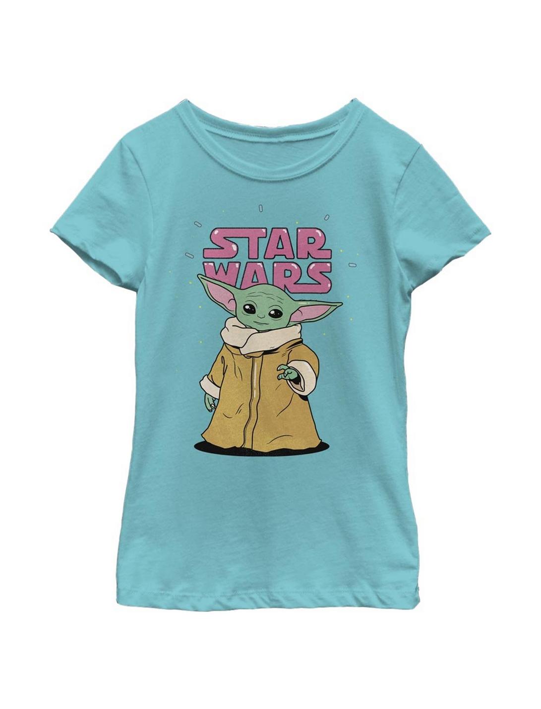 Plus Size Star Wars The Mandalorian The Child Stance Logo Youth Girls T-Shirt, TAHI BLUE, hi-res