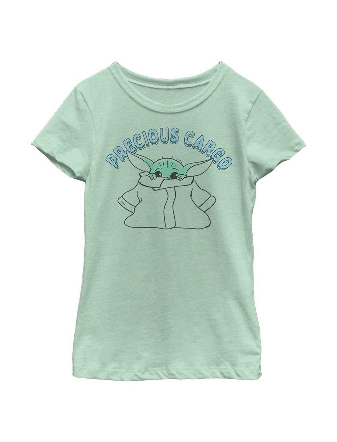 Plus Size Star Wars The Mandalorian The Child Precious Cargo Youth Girls T-Shirt, MINT, hi-res
